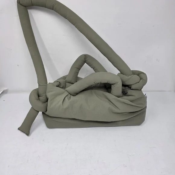 Knot-Accent Olive Green Women’s Shoulder Bag - Picture 2 of 16